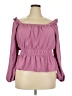Nine West 100% Polyester Pink Long Sleeve Blouse Size XXL (petite) - photo 1