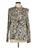 Cotton  Chicks 100% Polyester Animal Print Ivory Long Sleeve Blouse Size L - photo 1