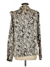 Cotton  Chicks 100% Polyester Animal Print Ivory Long Sleeve Blouse Size L - photo 2