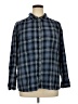 wonderly Plaid Blue Long Sleeve Button-Down Shirt Size 1X - photo 1
