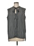 Assorted Brands Houndstooth Gray Sleeveless Button-Down Shirt Size M (estimated) - photo 1