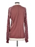 MIHOLL Burgundy Long Sleeve Top Size S - photo 2