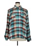 Cato Plaid Teal Long Sleeve Button-Down Shirt Size XL - photo 1