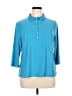 Croft & Barrow Blue Long Sleeve Polo Size XL (petite) - photo 1