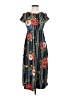Pomelo Print Black Casual Dress Size XS - photo 1