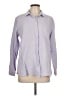 Nine West Houndstooth Purple Long Sleeve Button-Down Shirt Size L - photo 1