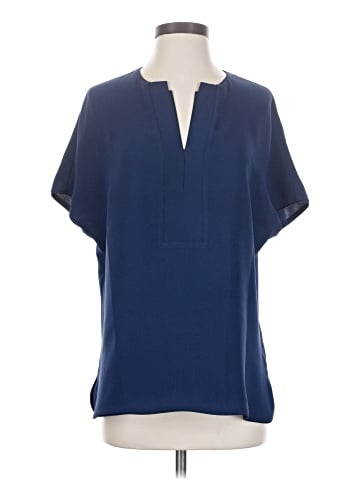 Lafayette 148 New York Short Sleeve Silk Top (view 1)