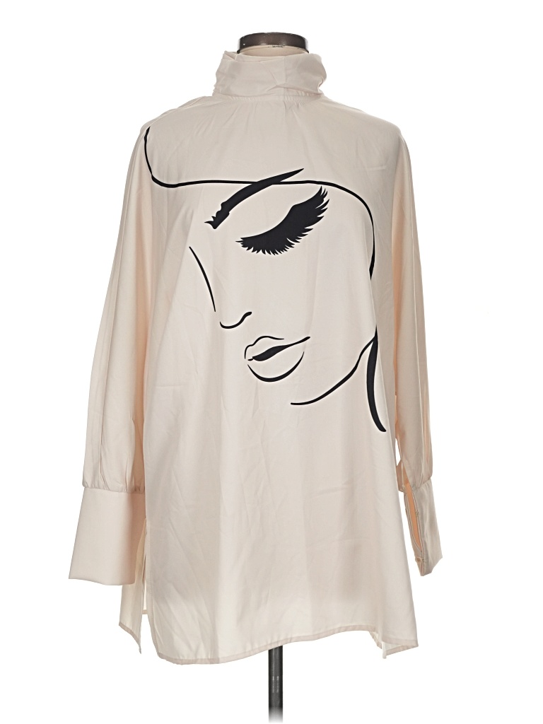 Pre-owned Shein 3/4 Sleeve Blouse In White