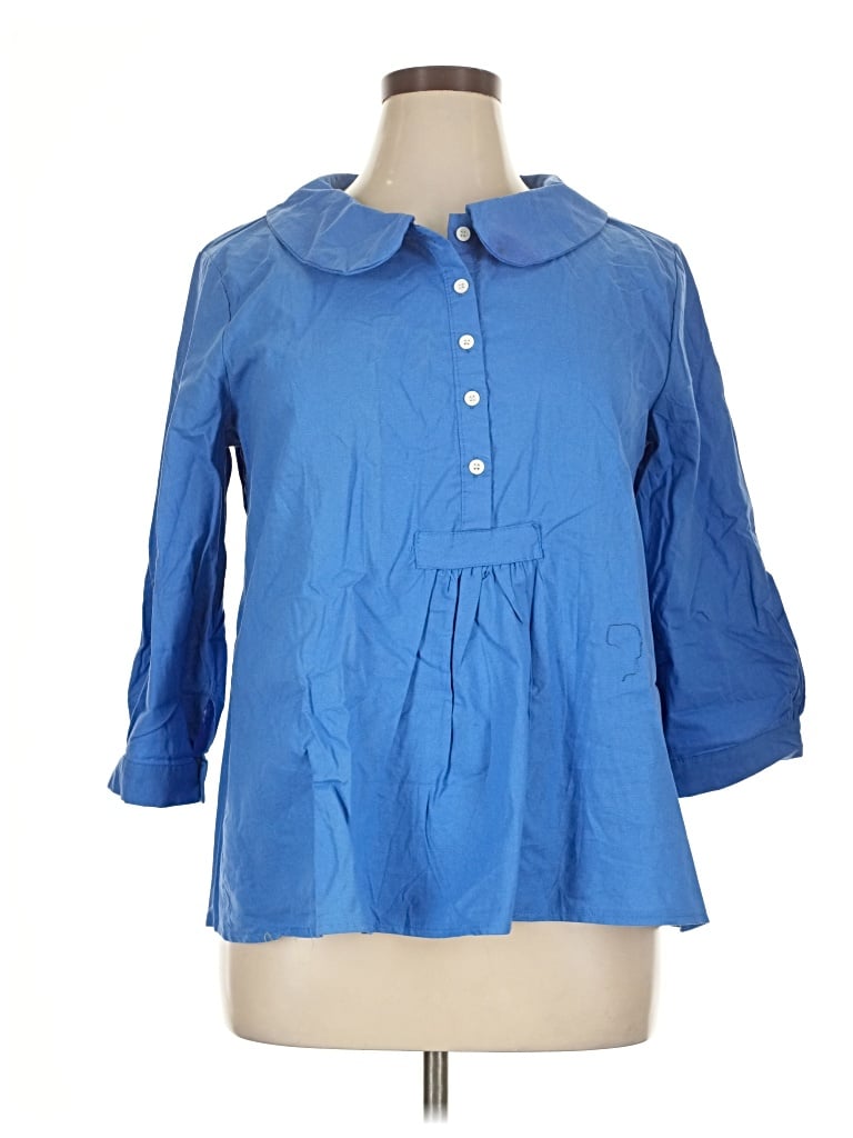 Pre-owned Misslook 3/4 Sleeve Blouse In Blue