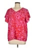 Shein Pink Short Sleeve Blouse Size 12 - photo 1