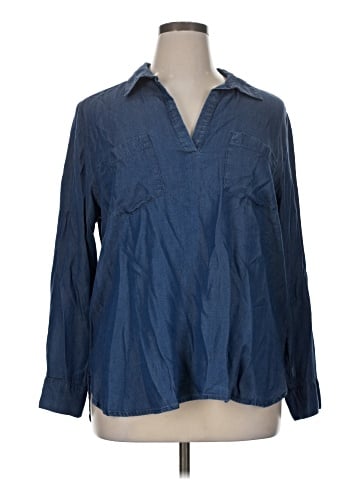 Ann Taylor LOFT Outlet Long Sleeve Button-Down Shirt (view 1)