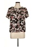 Japna Brown Short Sleeve Blouse Size L - photo 1