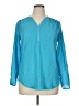 Unbranded 100% Polyester Teal Long Sleeve Blouse Size XL - photo 1