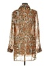 Boohoo 100% Polyester Animal Print Brown 3/4 Sleeve Blouse Size M - photo 2