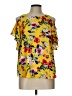 A. Byer 100% Polyester Yellow Short Sleeve Blouse Size L - photo 1