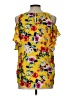 A. Byer 100% Polyester Yellow Short Sleeve Blouse Size L - photo 2