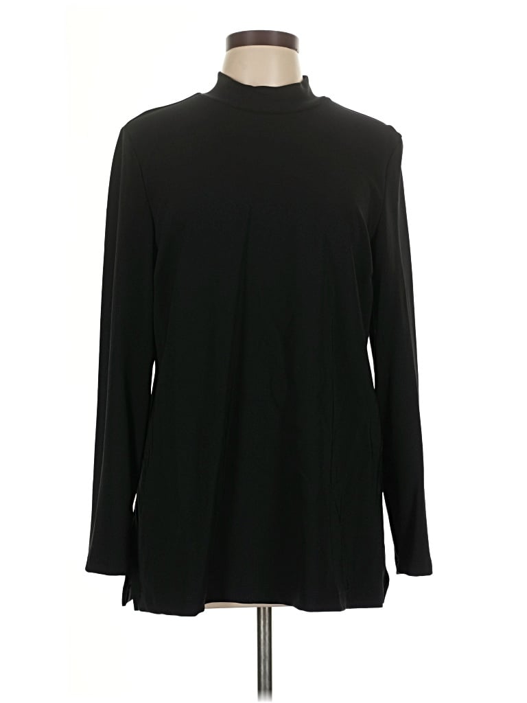 Pre-owned Boston Proper Long Sleeve Top Black Turtleneck Tops