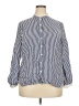 J.Crew Stripes Blue 3/4 Sleeve Blouse Size XXL - photo 1