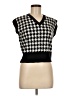 Unbranded Houndstooth Black Sweater Vest Size M (estimated) - photo 1
