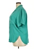 Christian Dior 100% Polyester Teal Short Sleeve Blouse Size 16 - photo 5
