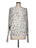 Kaileigh Silver Long Sleeve Blouse Size L - photo 1