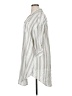 Torrid Stripes Silver 3/4 Sleeve Button-Down Shirt Size 1X Plus (1) - photo 5