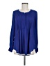 Daniel Rainn 100% Polyester Blue Long Sleeve Blouse Size M - photo 1