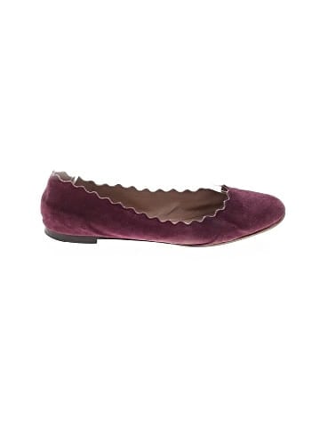 Chloé Suede Lauren Scalloped Ballet Flats (view 1)