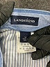Lands' End 100% Baumwolle Solid Blue Shorts Size 34 waist - photo 3