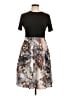 Unbranded 100% Polyester Graphic Gray Black Cocktail Dress Size L - photo 1