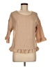 Unbranded Tan 3/4 Sleeve Blouse Size M - photo 1