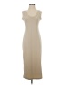 Unbranded Solid Tan Casual Dress Size S (estimated) - photo 1