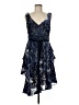 MARCHESA notte 100% Polyester Paisley Blue Cocktail Dress Size 8 - photo 1