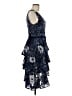 MARCHESA notte 100% Polyester Paisley Blue Cocktail Dress Size 8 - photo 4