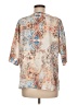 Chico's 100% Polyester Tan Short Sleeve Blouse Size Med (1) - photo 2