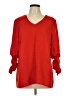 CAbi 100% Polyester Red 3/4 Sleeve Blouse Size L - photo 1
