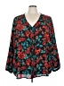 Torrid 100% Polyester Teal Long Sleeve Blouse Size 4X Plus (4) - photo 1