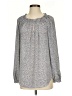 Ann Taylor 100% Polyester Gray Blue Long Sleeve Blouse Size XS - photo 1
