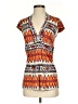 Trina Turk Orange Short Sleeve Blouse Size 2 - photo 1