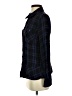 CAbi 100% Rayon Plaid Blue Long Sleeve Button-Down Shirt Size S - photo 5