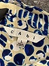 CAbi 100% Polyester Paisley Blue Cocktail Dress Size L - photo 7
