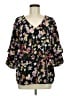 CAbi 100% Polyester Floral Black 3/4 Sleeve Blouse Size M - photo 1