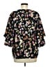 CAbi 100% Polyester Floral Black 3/4 Sleeve Blouse Size M - photo 2