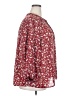 Fun2Fun 100% Polyester Floral Red Burgundy Long Sleeve Henley Size 2X - photo 4