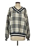 Shein Plaid Tan Pullover Sweater Size 2 - photo 1
