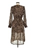 Boohoo 100% Polyester Animal Print Brown Cocktail Dress Size 6 - photo 2