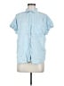 Style&Co 100% Lyocell Blue Short Sleeve Button-Down Shirt Size M - photo 1