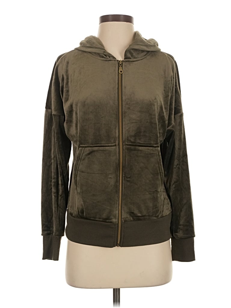Felina Zip Up Hoodie In Green