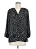 NYDJ 100% Recycled Polyester Polka Dots Black 3/4 Sleeve Blouse Size M - photo 1