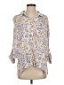 Dear John 100% Rayon Animal Print Gray 3/4 Sleeve Blouse Size S - photo 1